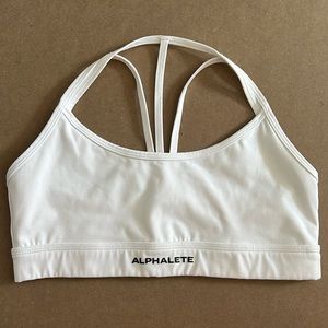 Alphalete Tri Bra - White